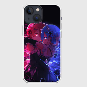 Чехол для iPhone 13 mini с принтом Re:Zero Rem and Ram в Кировске,  |  | anime girls | beatrice re zero | emilia re zero | isekai seikatsu | kara hajimeru | puck re zero | ram re zero | re zero | re:zero | rem re zero | аниме | аниме re zero | анимэ | жизнь с нуля в альтернативном мире | манга | рам ре зеро | ранобэ