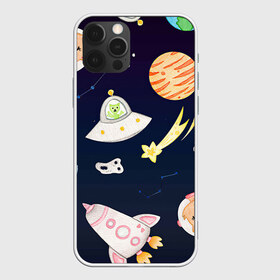 Чехол для iPhone 12 Pro Max с принтом Космический рисунок в Кировске, Силикон |  | арт | детский рисунок | звезда | звёзды | космонавт | космос | кот | котик | нло | ракета | ракеты | рисунок | рисунок карандашом | синий | созвездия | тарелка | тарелки | юпитер