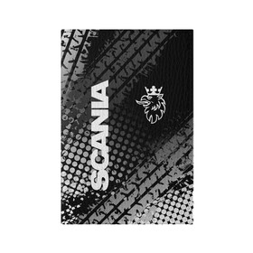 Обложка для паспорта матовая кожа с принтом Scania в Кировске, натуральная матовая кожа | размер 19,3 х 13,7 см; прозрачные пластиковые крепления | king of road | king of the road | saab | saab logo | scania | scania king | scania logo | грузовик | дальнобойщик | сааб | сканиа | скания | скания значок | скания лого | скания логотип | скания символ | шофер