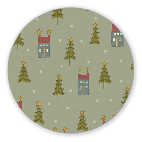 Коврик для мышки круглый с принтом Дома в лесу в Кировске, резина и полиэстер | круглая форма, изображение наносится на всю лицевую часть | арт | детский рисунок | дом | дома | ёлка | ёлки | зелёный | лес | новый год | рисунок | рисунок карандашом | снег | сосны | соста | тёмно зелёный | тёмный
