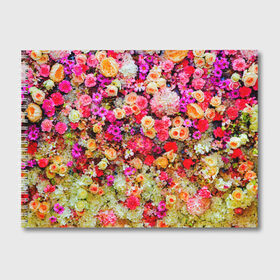 Альбом для рисования с принтом Цветы в Кировске, 100% бумага
 | матовая бумага, плотность 200 мг. | весна | красивые цветы | красота | милые цветы | орхидея | пион | роза | розы | ромашка | сад | сирень | фиалка | цветок | цветочки | цветы