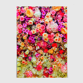 Постер с принтом Цветы в Кировске, 100% бумага
 | бумага, плотность 150 мг. Матовая, но за счет высокого коэффициента гладкости имеет небольшой блеск и дает на свету блики, но в отличии от глянцевой бумаги не покрыта лаком | Тематика изображения на принте: весна | красивые цветы | красота | милые цветы | орхидея | пион | роза | розы | ромашка | сад | сирень | фиалка | цветок | цветочки | цветы