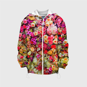 Детская куртка 3D с принтом Цветы в Кировске, 100% полиэстер | застежка — молния, подол и капюшон оформлены резинкой с фиксаторами, по бокам — два кармана без застежек, один потайной карман на груди, плотность верхнего слоя — 90 г/м2; плотность флисового подклада — 260 г/м2 | весна | красивые цветы | красота | милые цветы | орхидея | пион | роза | розы | ромашка | сад | сирень | фиалка | цветок | цветочки | цветы
