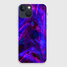 Чехол для iPhone 13 mini с принтом Space в Кировске,  |  | abstraction | glitter | paint | stains | абстракция | блестки | краска | разводы | розовый | синий