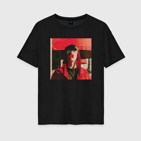 Женская футболка хлопок Oversize с принтом MAYOT GHETTO GARDEN в Кировске, 100% хлопок | свободный крой, круглый ворот, спущенный рукав, длина до линии бедер
 | garden | ghetto | mayot | melon | music | гарден | гетто | майот | мелон | мьюзик