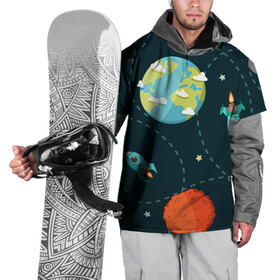 Накидка на куртку 3D с принтом Космический перелёт в Кировске, 100% полиэстер |  | Тематика изображения на принте: арт | звезда | звёзды | земля | космос | марс | перелёт | планета | планеты | полёт | ракета | ракеты | рисунок | сатурн | юпитер