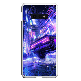 Чехол для Samsung S10E с принтом Cyberpunk city в Кировске, Силикон | Область печати: задняя сторона чехла, без боковых панелей | Тематика изображения на принте: art | city | cyber | cyberpunk | japan | lights | lines | neon | punk | арт | город | кибер | киберпанк | япония