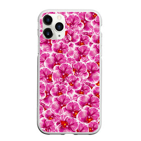 Чехол для iPhone 11 Pro Max матовый с принтом Розовые орхидеи в Кировске, Силикон |  | fashion flowers | pink | tropical | азия | бабочки | бразилия | букет | бутоны | джунгли | лепестки | лето | любимая | марта | нежные | орхидея | подарок | природа | растения | тропики | тропические | узор | цветение