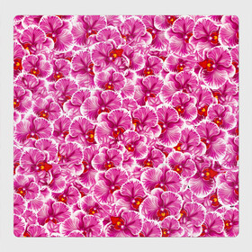 Магнитный плакат 3Х3 с принтом Розовые орхидеи в Кировске, Полимерный материал с магнитным слоем | 9 деталей размером 9*9 см | fashion flowers | pink | tropical | азия | бабочки | бразилия | букет | бутоны | джунгли | лепестки | лето | любимая | марта | нежные | орхидея | подарок | природа | растения | тропики | тропические | узор | цветение