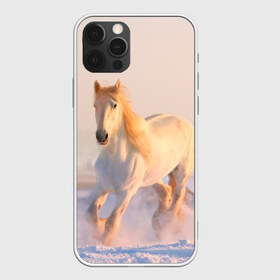 Чехол для iPhone 12 Pro Max с принтом Белая лошадь в Кировске, Силикон |  | животные | звери | зима | кони | конь | коняшка | лошади | лошадка | лошадь | пони | природа | снег
