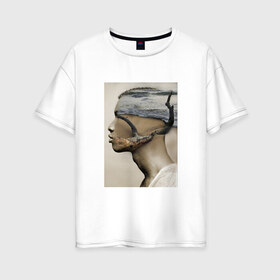 Женская футболка хлопок Oversize с принтом Digital ART 033-33 в Кировске, 100% хлопок | свободный крой, круглый ворот, спущенный рукав, длина до линии бедер
 | 