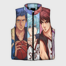 Мужской жилет утепленный 3D с принтом Kuroko s Basketball в Кировске,  |  | ahegao | danganronpa | monokuma | senpai | аниме | монокума | надпись | прикольные картинки | прикольные надписи | сердце | я люблю аниме