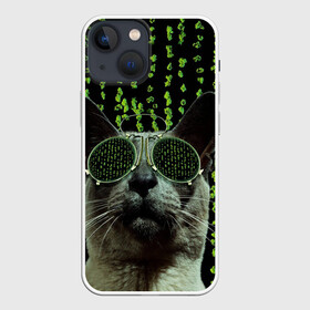 Чехол для iPhone 13 mini с принтом КОТ в Кировске,  |  | животные | зайка | заяц | звери | зевающий кот | кися | кот | котенок | котики | коты | кричащий кот | кролик | минимализм | питомцы | прикольные картинки