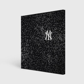 Холст квадратный с принтом New York Yankees в Кировске, 100% ПВХ |  | baseball | fashion | game | glitch | new york | sport | бейсбол | игра | мода | нью йорк | спорт