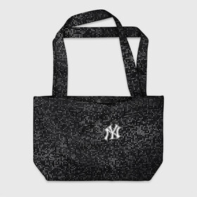 Пляжная сумка 3D с принтом New York Yankees в Кировске, 100% полиэстер | застегивается на металлическую кнопку; внутренний карман застегивается на молнию. Стенки укреплены специальным мягким материалом, чтобы защитить содержимое от несильных ударов
 | baseball | fashion | game | glitch | new york | sport | бейсбол | игра | мода | нью йорк | спорт
