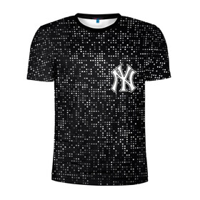 Мужская футболка 3D спортивная с принтом New York Yankees в Кировске, 100% полиэстер с улучшенными характеристиками | приталенный силуэт, круглая горловина, широкие плечи, сужается к линии бедра | baseball | fashion | game | glitch | new york | sport | бейсбол | игра | мода | нью йорк | спорт