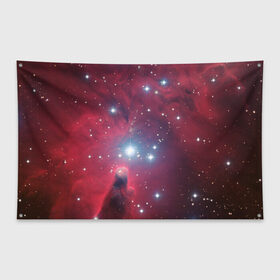 Флаг-баннер с принтом космос в Кировске, 100% полиэстер | размер 67 х 109 см, плотность ткани — 95 г/м2; по краям флага есть четыре люверса для крепления | блик | вселенная | звезды | космос | магма