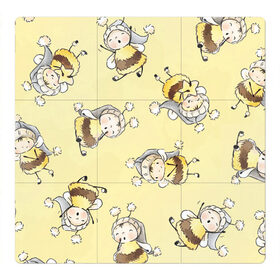 Магнитный плакат 3Х3 с принтом Сонные пчёлки в Кировске, Полимерный материал с магнитным слоем | 9 деталей размером 9*9 см | Тематика изображения на принте: арт | белый | детский рисунок | жёлтый | звезда | звёзды | ночь | отдых | пушистые | пушистый | пчелиная шуба | пчелиная шубка | рисунок | сон | спокойной ночи | чёрный | шуба | шубка