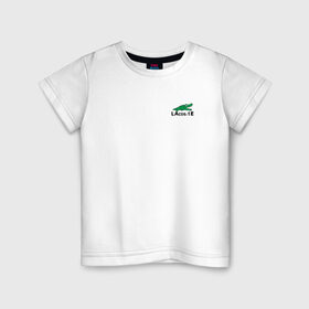 Детская футболка хлопок с принтом LaCosinus в Кировске, 100% хлопок | круглый вырез горловины, полуприлегающий силуэт, длина до линии бедер | cos | crocodile | аллигатор | косинус | крокодил | крокодильчик | математика | угол