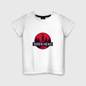 Детская футболка хлопок с принтом Siren Head в Кировске, 100% хлопок | круглый вырез горловины, полуприлегающий силуэт, длина до линии бедер | siren head | игра | лес | монстр | персонаж | сирена | сиреноголовый | чудовище