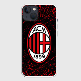 Чехол для iPhone 13 с принтом MILAN. в Кировске,  |  | ac milan | fc | football | football club | sport | итальянский футбольный клуб | милан | спорт | уефа | униформа | фирменные цвета | фк | футбол | футбольный клуб