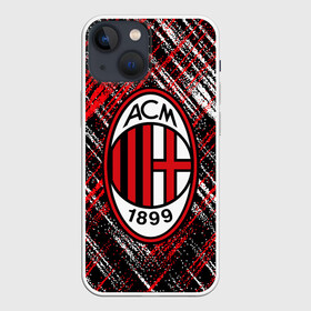 Чехол для iPhone 13 mini с принтом MILAN. в Кировске,  |  | ac milan | fc | football | football club | sport | итальянский футбольный клуб | милан | спорт | уефа | униформа | фирменные цвета | фк | футбол | футбольный клуб