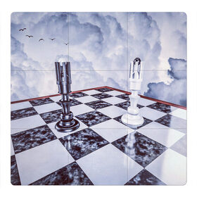 Магнитный плакат 3Х3 с принтом Шахматы в Кировске, Полимерный материал с магнитным слоем | 9 деталей размером 9*9 см | доска | игра | игровая | игры | короли | король | настольная | настольные | небеса | небо | облака | облако | спорт | туча | тучи | шахматный | шахматы