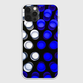 Чехол для iPhone 12 Pro Max с принтом GGGelt в Кировске, Силикон |  | Тематика изображения на принте: abstraction | blue | circles | light | shapes | white | абстракция | белый | круги | свет | синий | формы