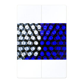Магнитный плакат 2Х3 с принтом GGGelt в Кировске, Полимерный материал с магнитным слоем | 6 деталей размером 9*9 см | abstraction | blue | circles | light | shapes | white | абстракция | белый | круги | свет | синий | формы