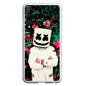 Чехол для Honor P30 с принтом MARSHMELLO ROSES в Кировске, Силикон | Область печати: задняя сторона чехла, без боковых панелей | Тематика изображения на принте: fortnite | marshmallo | marshmallow | marshmello | marshmellow | маршмелло | маршмеллоу | розы | фортнайт