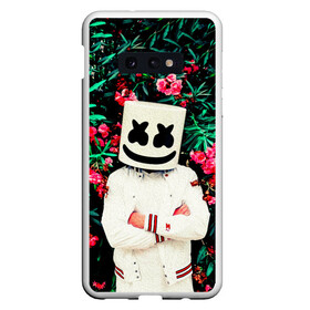 Чехол для Samsung S10E с принтом MARSHMELLO ROSES в Кировске, Силикон | Область печати: задняя сторона чехла, без боковых панелей | Тематика изображения на принте: fortnite | marshmallo | marshmallow | marshmello | marshmellow | маршмелло | маршмеллоу | розы | фортнайт