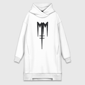 Платье-худи хлопок с принтом Marilyn Manson (лого из меха) в Кировске,  |  | manson | marilyn | marilyn manson | лого | мех