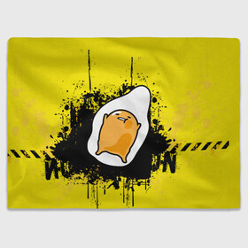 Плед 3D с принтом Gudetama в Кировске, 100% полиэстер | закругленные углы, все края обработаны. Ткань не мнется и не растягивается | Тематика изображения на принте: gudetama | аниме | веселое яйцо | гудетама | стекающее яйцо | яйцо