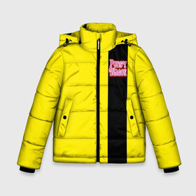 Зимняя куртка для мальчиков 3D с принтом Kill Bill - Pussy Wagon в Кировске, ткань верха — 100% полиэстер; подклад — 100% полиэстер, утеплитель — 100% полиэстер | длина ниже бедра, удлиненная спинка, воротник стойка и отстегивающийся капюшон. Есть боковые карманы с листочкой на кнопках, утяжки по низу изделия и внутренний карман на молнии. 

Предусмотрены светоотражающий принт на спинке, радужный светоотражающий элемент на пуллере молнии и на резинке для утяжки | Тематика изображения на принте: kill bill | pickup | pussy | pussy wagon | tarantino | wagon | квентин тарантино | пикап | пусси вагон | тарантино