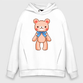 Мужское худи Oversize хлопок с принтом Pixel Bear в Кировске, френч-терри — 70% хлопок, 30% полиэстер. Мягкий теплый начес внутри —100% хлопок | боковые карманы, эластичные манжеты и нижняя кромка, капюшон на магнитной кнопке | bear | pixel | pixel bear | медведь | милый медведь | милый мишка | мишка | пиксельный медведь | пиксельный плюшевый мишка | плюшевый медведь | плюшевый мишка