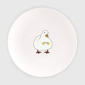 Тарелка с принтом Shy duck в Кировске, фарфор | диаметр - 210 мм
диаметр для нанесения принта - 120 мм | Тематика изображения на принте: duck | mem | застенчивая утка | мем | милая утка | прикол | птица | утка | юмор