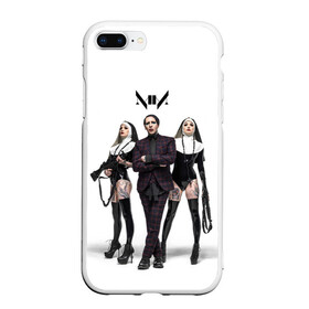Чехол для iPhone 7Plus/8 Plus матовый с принтом Marilyn Manson в Кировске, Силикон | Область печати: задняя сторона чехла, без боковых панелей | art | logo | manson | marilyn | rock | usa | великий | лого | логотип | мэнсон | мэрилин | рок | ужасный