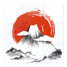 Магнитный плакат 3Х3 с принтом Гора Фудзи в Кировске, Полимерный материал с магнитным слоем | 9 деталей размером 9*9 см | азия | аниме | гора | гора фудзи | кимоно | китай | манга | сакура | суши | фудзияма | цунами | япония