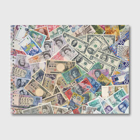 Альбом для рисования с принтом Деньги в Кировске, 100% бумага
 | матовая бумага, плотность 200 мг. | Тематика изображения на принте: арт | банкноты | валюта | деньги | доллары | зеленый | иена | красный | серый | синий | фунт стерлингов | юани