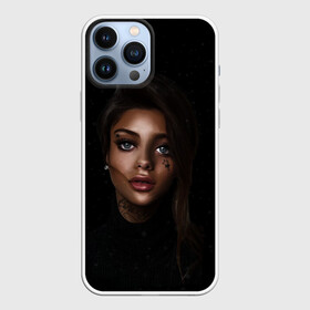 Чехол для iPhone 13 Pro Max с принтом Girl DARK в Кировске,  |  | dark | girl | девушка | звезда | инсомния | тату | татуировка