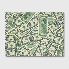 Альбом для рисования с принтом Доллар в Кировске, 100% бумага
 | матовая бумага, плотность 200 мг. | Тематика изображения на принте: 100 долларов | арт | банкноты | валюта | деньги | доллар | зеленый | рисунок | сто | сто долларов