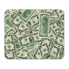 Коврик для мышки прямоугольный с принтом Доллар в Кировске, натуральный каучук | размер 230 х 185 мм; запечатка лицевой стороны | Тематика изображения на принте: 100 долларов | арт | банкноты | валюта | деньги | доллар | зеленый | рисунок | сто | сто долларов