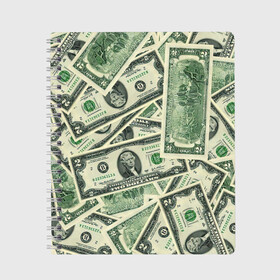 Тетрадь с принтом Доллар в Кировске, 100% бумага | 48 листов, плотность листов — 60 г/м2, плотность картонной обложки — 250 г/м2. Листы скреплены сбоку удобной пружинной спиралью. Уголки страниц и обложки скругленные. Цвет линий — светло-серый
 | Тематика изображения на принте: 100 долларов | арт | банкноты | валюта | деньги | доллар | зеленый | рисунок | сто | сто долларов
