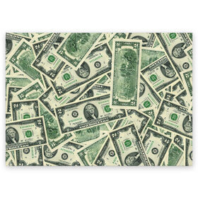 Поздравительная открытка с принтом Доллар в Кировске, 100% бумага | плотность бумаги 280 г/м2, матовая, на обратной стороне линовка и место для марки
 | Тематика изображения на принте: 100 долларов | арт | банкноты | валюта | деньги | доллар | зеленый | рисунок | сто | сто долларов