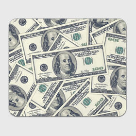 Коврик для мышки прямоугольный с принтом Доллары в Кировске, натуральный каучук | размер 230 х 185 мм; запечатка лицевой стороны | Тематика изображения на принте: 100 долларов | арт | банкноты | валюта | деньги | доллары | зеленый | зелень | сто | сто долларов
