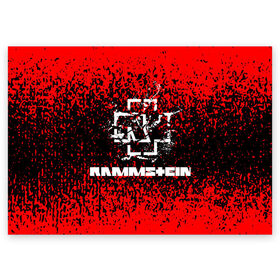 Поздравительная открытка с принтом Rammstein. в Кировске, 100% бумага | плотность бумаги 280 г/м2, матовая, на обратной стороне линовка и место для марки
 | music | rammstein | rock | индастриал метал | метал группа | музыка | музыкальная группа | немецкая метал группа | рамштайн | рок | хард рок