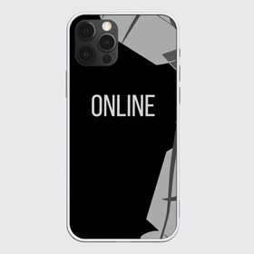 Чехол для iPhone 12 Pro Max с принтом Online в Кировске, Силикон |  | online | абстракция | камуфляж | онлайн | ч б | черно белое