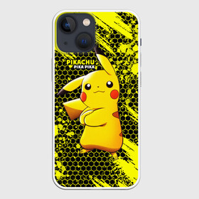 Чехол для iPhone 13 mini с принтом Pikachu Pika Pika в Кировске,  |  | pika | pikachu | аниме | детская | детям | игры | молния | мышка | мышь | пика | пикачу | покемон | покемоны