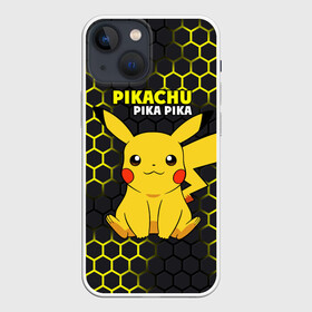 Чехол для iPhone 13 mini с принтом Pikachu Pika Pika в Кировске,  |  | pika | pikachu | аниме | детская | детям | игры | молния | мышка | мышь | пика | пикачу | покемон | покемоны | соты