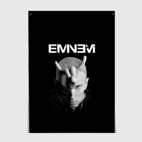 Постер с принтом EMINEM в Кировске, 100% бумага
 | бумага, плотность 150 мг. Матовая, но за счет высокого коэффициента гладкости имеет небольшой блеск и дает на свету блики, но в отличии от глянцевой бумаги не покрыта лаком | 